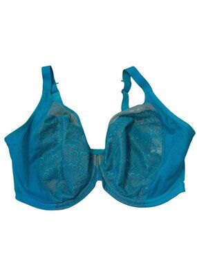 Elomi EL4200 Morgan Underwire Sheer Lace Bra In Lagoon Blue 38L 38HH